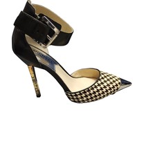 Michael Kors Stiletto Heels Pumps Womens Size 6M Multi Houndstooth Ankle... - £25.18 GBP