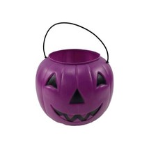 Halloween Purple Jack O Lantern Pumpkin Blow Mold Bucket Pail General Fo... - £8.53 GBP