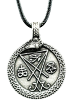 Ouroboros Sigil of Satan Collar Colgante Lucifer Eye Horus Pentagram Occult - £11.02 GBP