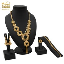 Nigerian Jewelry Sets For Women Ethiopian Luxury Arabic Wedding Party Fashion Ne - £28.63 GBP