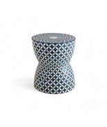 Luxurious Bone inlay geometric pattern hexagonal End table - $650.00