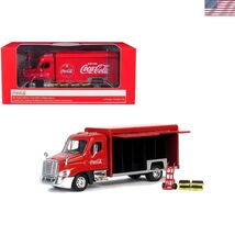 1/50 Beverage Delivery Truck with 2 Sliding Doors, Handcart and 2 Bottle... - $75.12