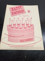 Happy Birthday to You Sheet Music by Hill/Dahnert 1947 Summy-Birchard Pu... - £6.71 GBP