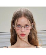 Y2K Glasses with Rhinestones Y2K accessories Metal Glasses Retro Eyewear - $20.00