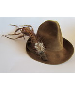 Vintage Austrian - Tyrolean classic hunting hat, size - 57/58 # 0179 - £16.65 GBP