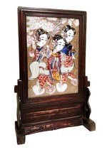 Antique Chinese Reverse Painting on Glass with Stand (2922), Circa mid 1800 - £253.42 GBP