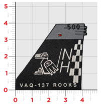 NAVY VAQ-137 ROOKS 500 TAIL FLASH HOOK &amp; LOOP EMBROIDERED PATCH - £27.35 GBP