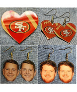 Superbowl San Fransisco SF Chiefs Brock Purdy &amp; Sam Darnold Dangled EARR... - $11.09 CAD+