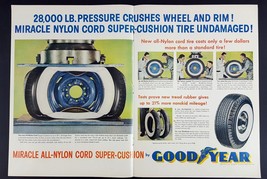 1953 Goodyear Tires 2 Page Vintage Magazine Print Ad - £5.81 GBP