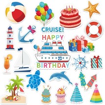 Cruise Door Decorations Magnetic, 22Pcs Funny Birthday Reusable Cruise D... - £13.36 GBP