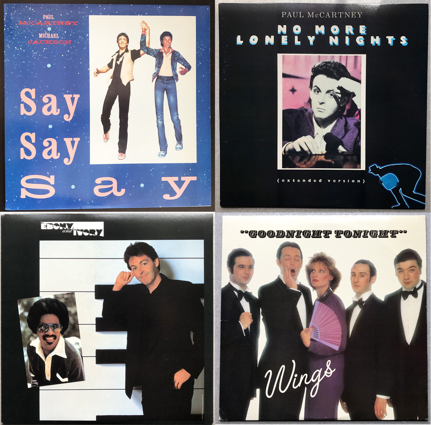 McCartney 12 Singles Say Say Ebony Ivory Goodnight Tonight No More Lonel... - $50.00