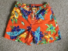 Vintage POLO by RALPH LAUREN Large Men&#39;s Floral Swim Shorts Trunks - $35.99