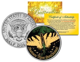 EASTERN TIGER SWALLOWTAIL BUTTERFLY  Kennedy Half Dollar US Colorized Coin - £9.37 GBP