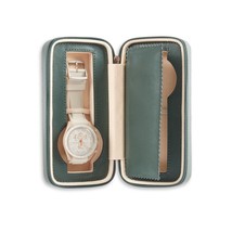 Bey Berk Davidson Leather Double Watch Travel Case in Hunter Green - $62.95