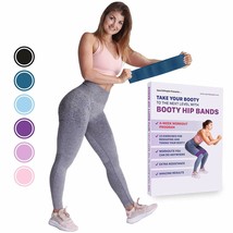 Sport2People Exercise Band, Legs &amp; Butt, Fabric Resistance Loop Band Dark Blue M - £11.38 GBP