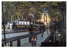 Paul DELVAUX Poster La Gare Forestière - The Forest Station - 50 x 70 cm - €47,94 EUR