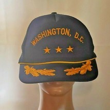  Washington DC USA Snapback Trucker Hat Cap Gold Leaf Vintage Snap Back  - $14.25