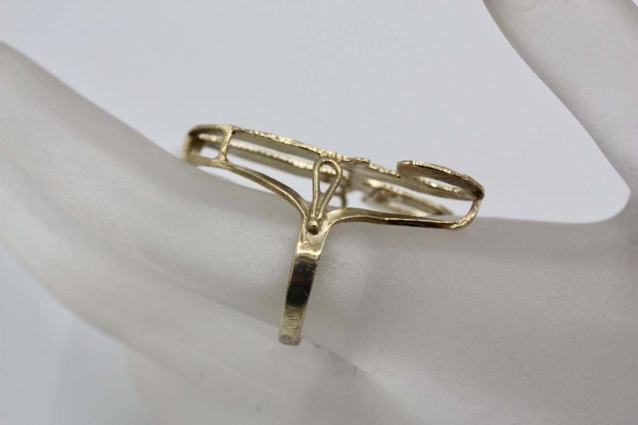 Fine 10K Yellow Gold Diamond Cut Cursive Letter A Initial Ring Size 4.5 Item image 5