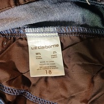 Liz Claiborne Classic Stretch Women's Cotton Blend Denim Blue Jeans Skirt Sz 18 image 5