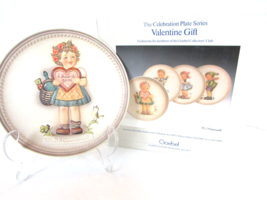 Hummel 738 Collector Club #1 Embossed Plate Girl Valentine Gift 6.25&quot; 1985 Boxed - £7.76 GBP