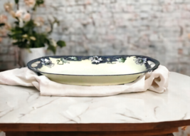 Antique KPM Berlin Porcelain Trinket Tray Dish Blue Flowers 9.75” Dresser SIGNED - £69.76 GBP