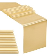 10-Pack Satin Table Runner Light Gold 12 X 108 Inches Long, Table, Light... - $48.00 CAD