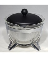 Bodum Chambord 4 Cup Glass Teapot Plastic Infuser 44 oz Black Plastic Ha... - £14.90 GBP