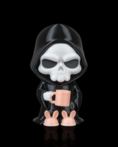 Cute Grim Reaper with Coffee Mug & Bunny Slippers – 3D Printed Desk Decor - $10.00