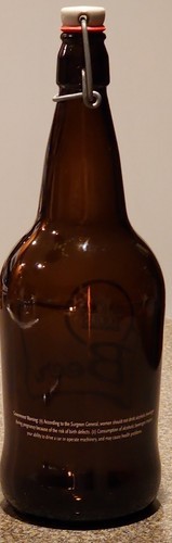 Brown Brewing Co. Empty Collectors Bottle ~ Locking Lid ~ 12" Tall ~ Brown Glass Item image 2
