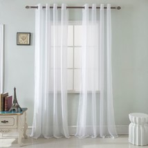 RT Designers Collection Spyder Lace Single Curtain Panel,White,54 x 90 Inch - £33.02 GBP