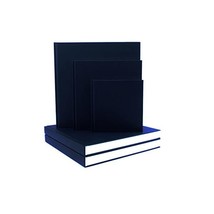 Jumbo Square &amp; Chunky Black Cloth Sketchbook - 25 X 25 cm - 140 Gsm All-Media Ca - £33.44 GBP