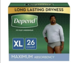Depend Fit-Flex Underwear for Men Heavy Absorbency XL 26 Count - $20.57