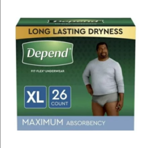 Depend Fit-Flex Underwear for Men Heavy Absorbency XL 26 Count - £16.10 GBP