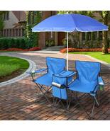 Portable 2-Seat Folding Chair— Relax in Comfort with a Removable Sun Umb... - $95.72 CAD