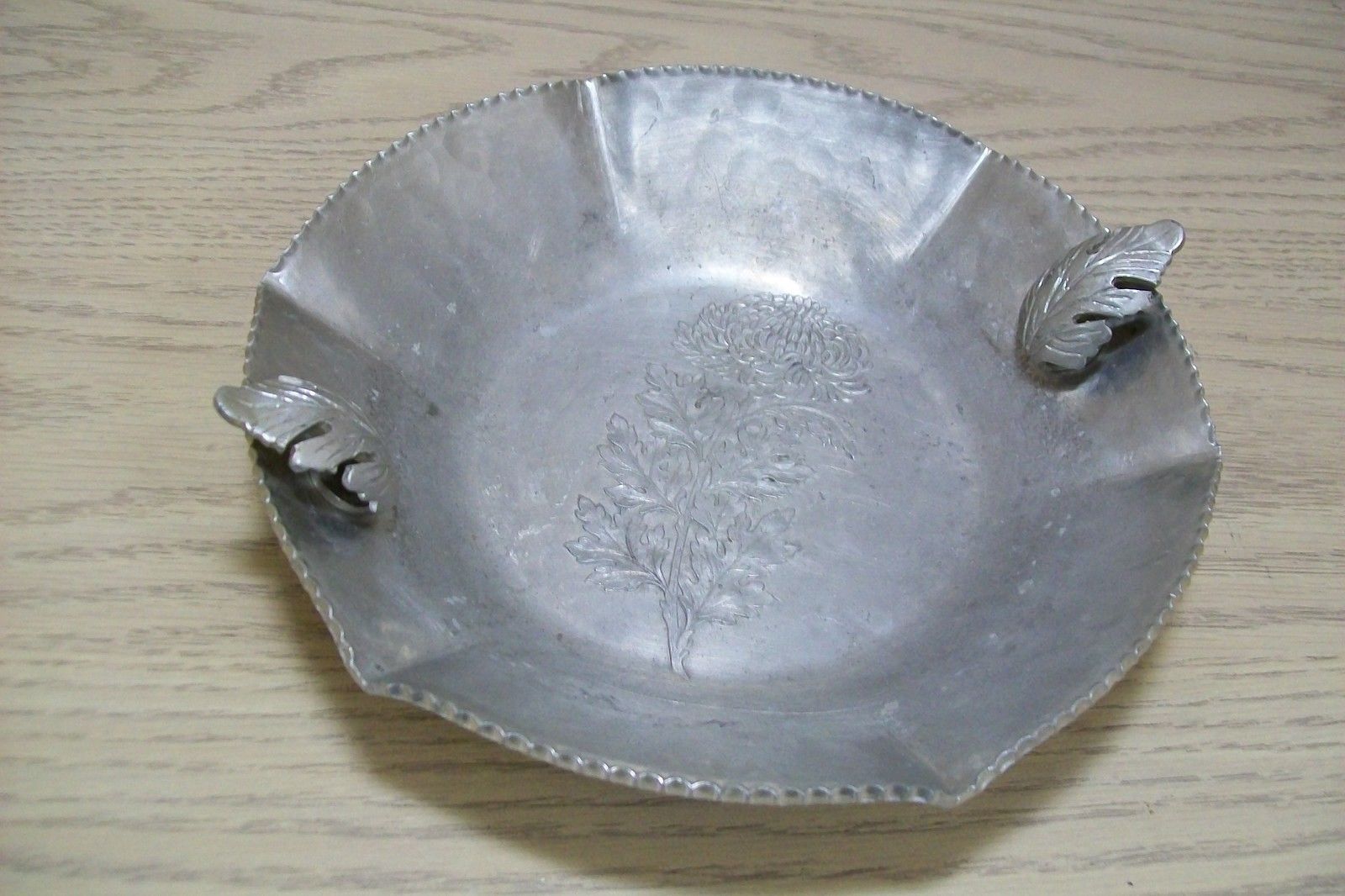 Primary image for Aluminum Continental Hand Wrought Mum Candy or Nut Bowl