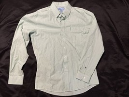 Cinch Modern Fit Men’s Shirt Medium Green White Stripe Long Sleeve Weste... - $355.02 MXN