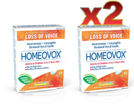 2 PACK Boiron Homeovox for loss of voice and hoarseness x60 tablets - $24.99