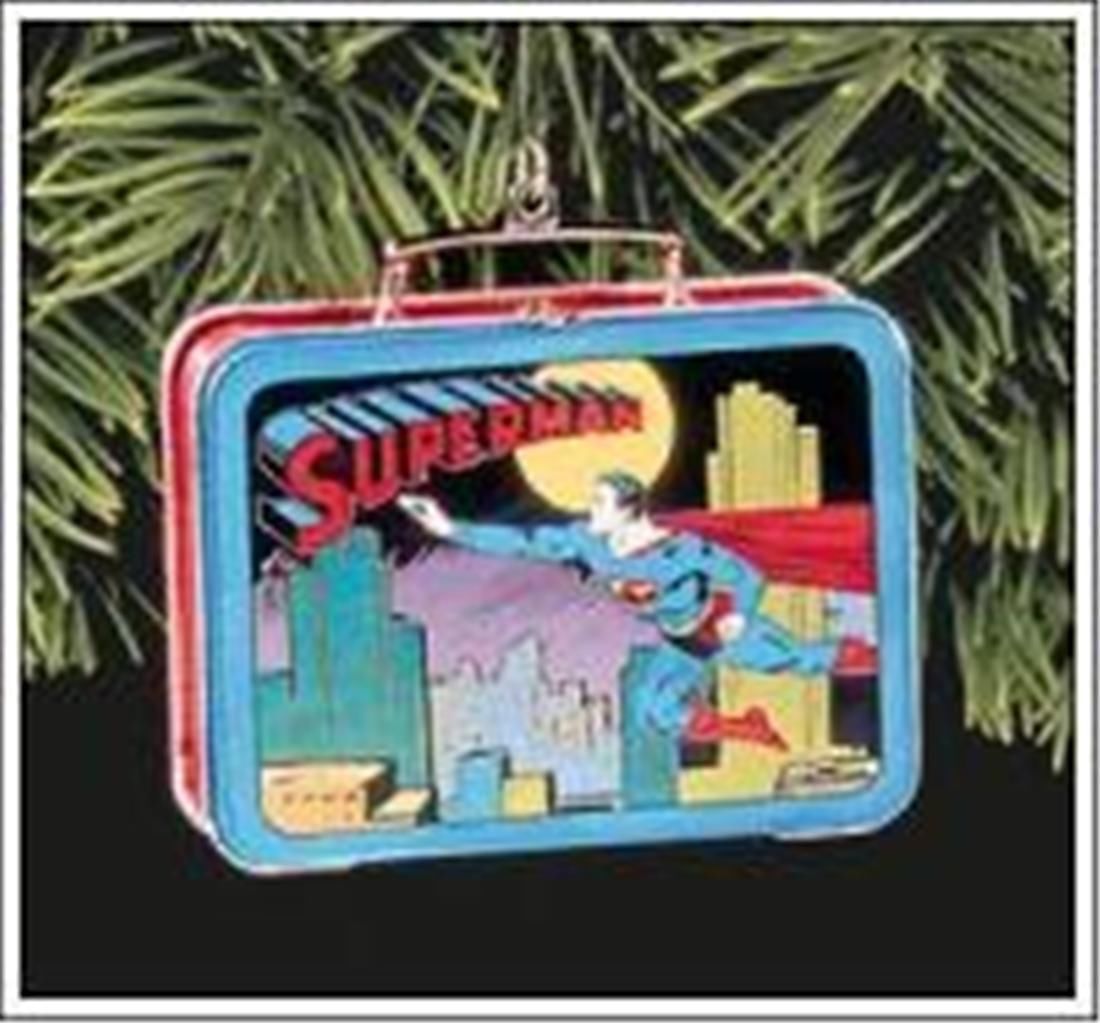 Superman Ornament Lunch Tin Hallmark Keepsake Mint Christmas Super Hero  1998 - £7.90 GBP