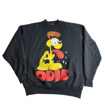 Vintage Odie Sweatshirt Garfield Jim Davis Crewneck Pullover Big Print S... - $1,718.23 MXN