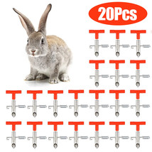 20Pcs Rabbit Water Nipple Drinker Feeders Automatic Waterer Fountain For... - £18.87 GBP