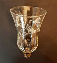 Home Interior Clear Glass Votive Candle Holder Cherub Angel VTG Sconce P... - $12.78