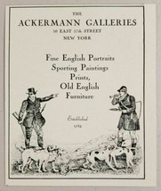 1931 Print Ad Ackermann Galleries English Portraits,Paintings Furniture ... - $9.88