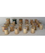 28 Empty Wooden Thread Spools, various sizes - $12.00