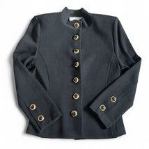 Vintage St. John Women’s Jacket Black Santana Knit Sz 2 Gold Buttons Ele... - $172.55 CAD