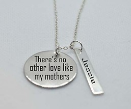 VRWUSA Custom Engraved - Mother Daughter Necklace - Gold Silver Necklace - Mommy - £23.12 GBP