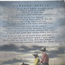 Cowboys Prayer Poem Vintage Postcard Badger Clark Custer - $9.95