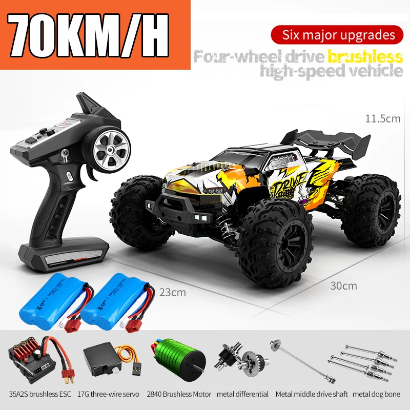 RC Cars High Speed Remote Control Car Brushless 4WD 70KM/H Rc Car Off Road 4x4 - £90.06 GBP+