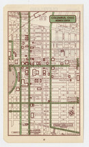 1951 Original Vintage Map Of Columbus Ohio Downtown Business Center - £15.08 GBP