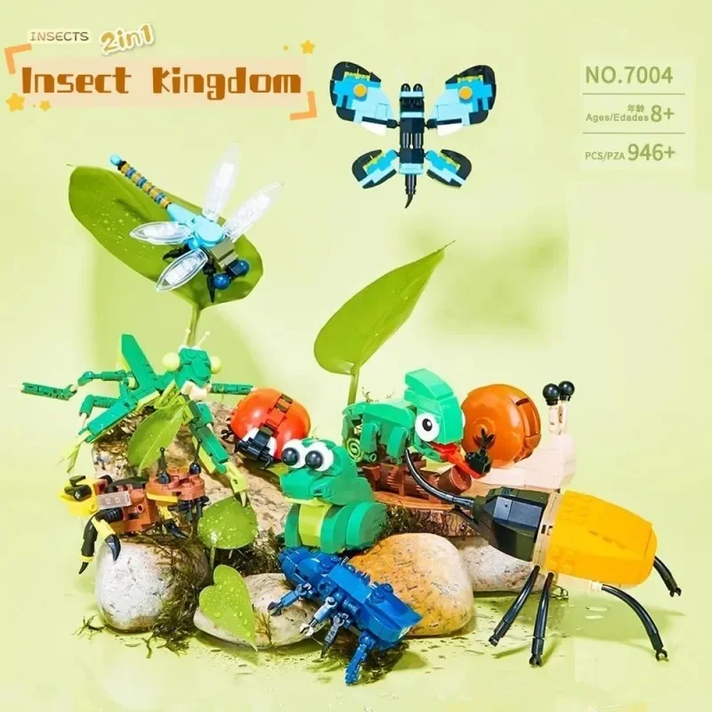 S 7004 insect kingdom members ten two mode transformation children s puzzle combination thumb200