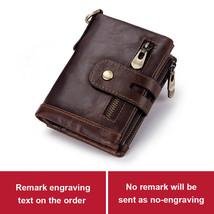Free Engraving  Leather Men Wallets Coin Purse Small Mini Card Holder Chain PORT - £90.89 GBP